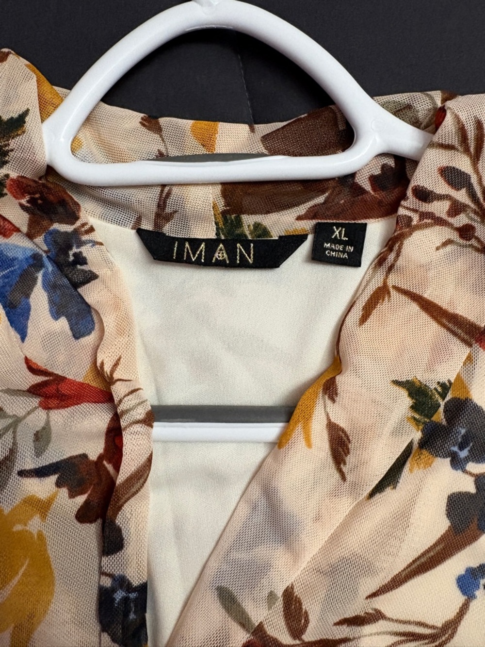 IMAN Global Knit Mesh Ivory Dress w/ Draped Skirt - SIxe: XL - NIP - Picture 13 of 16
